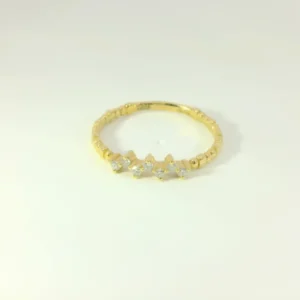 Eleganter 18 Karat Goldring mit Diamanten – luxuriöser Schmuck in Grösse 55 - YZ0003313