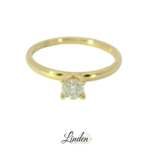 Feiner Damenring aus 18 Karat Gelbgold – mit 0.25ct Brillant - BYZ0004286