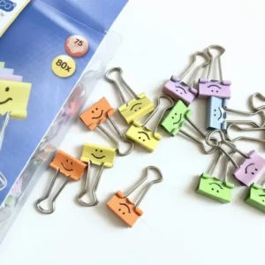 Foldback Clips Smile bunt 19mm°