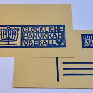 Postkarte Hannukkah (Flitzpost) - Polly Paper - Umweltfreundliche Schreibwaren