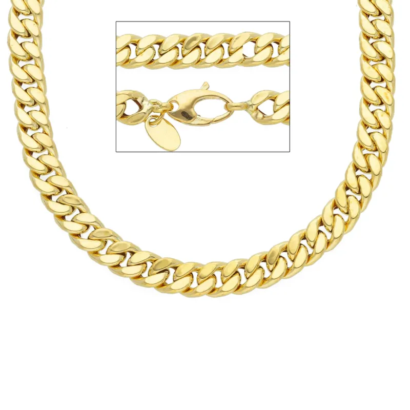 Hohle Panzerkette aus 18 Karat Gold – Unisex Schmuckklassiker - VGT518GG