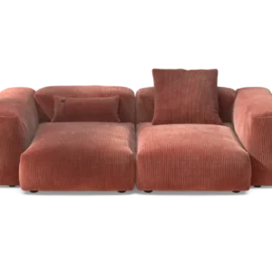 vetsak | Sofa Set 02 Medium - Cord Velour - Brick | Modular Sofa | 2.5 Seater | Big Sofa