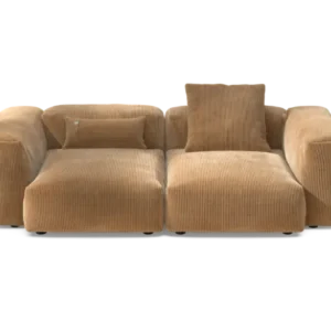vetsak | Sofa Set 02 Medium - Cord Velour - Camel | Modular Sofa | 2.5 Seater | Big Sofa