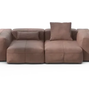 vetsak | Sofa Set 02 Medium - Leather - Stone | Modular Sofa | 2.5 Seater | Big Sofa