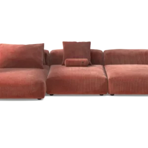 vetsak | Sofa Set 04 - Cord Velour - Brick | Modular Sofa | 5 Seater | Big Sofa