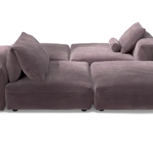 vetsak | Sofa Set 08 - Daybed - Cord Velour - Blossom | Modular Sofa | 6 Seater | Outdoor Island | Double lounger