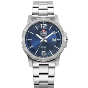 JDM Militär Oscar Herrenuhr aus silbernem Stahl - JDM-WG025-03