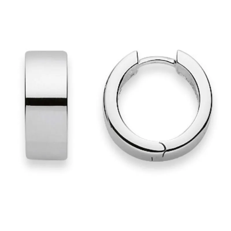 Klassische Scharnier-Creolen aus Silber 925 weiss - 6264.04872/1200