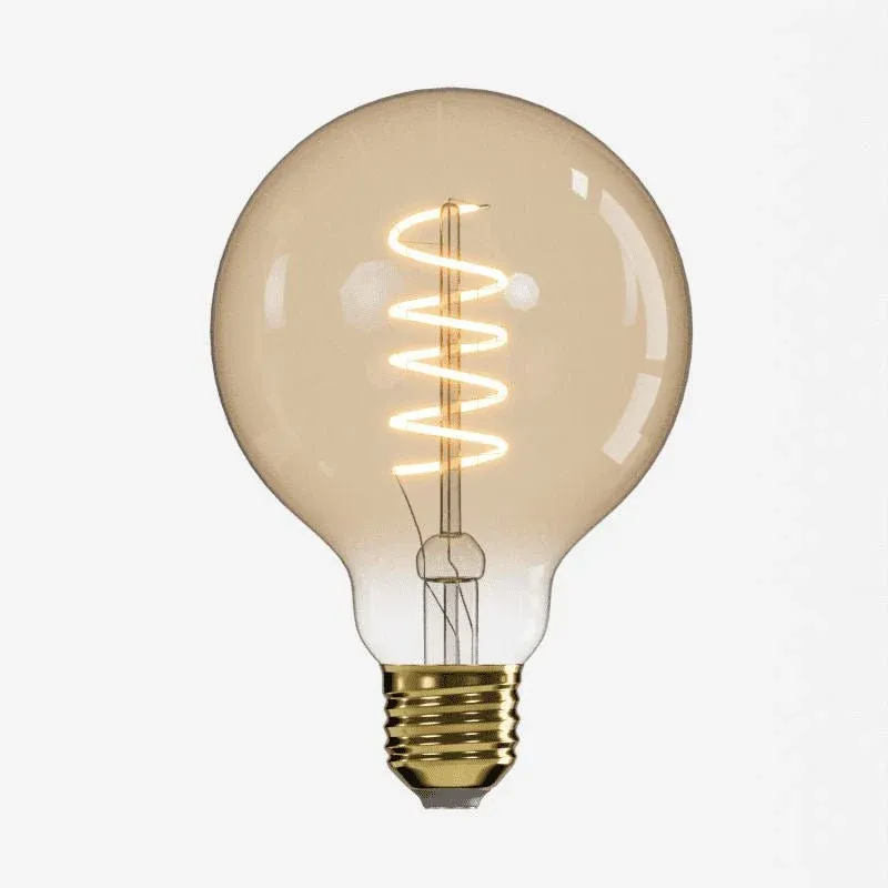 LED spiral filament light bulb, vintage look, E27, 2.5 W, 220 V, 9.5x14 cm - |VESIMI Design| Luxury Bathrooms and Home Decor