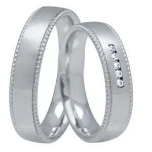 Linden Trauringe / Eheringe Bremgarten mit Diamanten 0.0135 ct. - 1607/1608