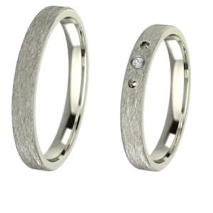 Linden Trauringe / Eheringe Brugg mit Diamant 0.0135 ct. - 1327/1328