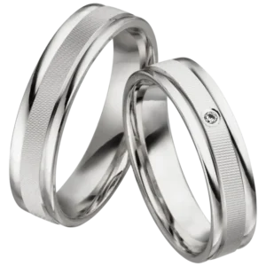 Linden Trauringe / Eheringe Regensberg mit Diamant 0.0135 ct. - 046/047
