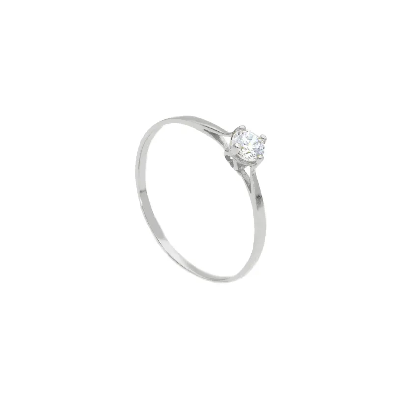 Solitärring aus 18 Karat Gold mit Zirkonia - 104307