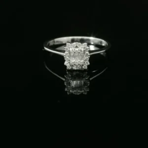 Linden Verlobungsring in 18 Karat - 750 Weissgold mit Diamanten - BYZ0005003
