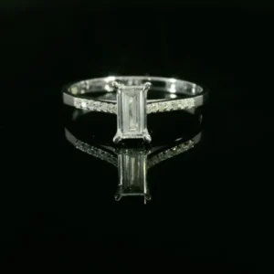 Linden Verlobungsring in 18 Karat - 750 Weissgold mit Diamanten - BYZ0005013