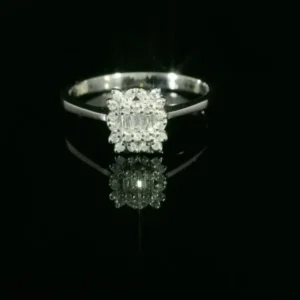 Linden Verlobungsring in 18 Karat - 750 Weissgold mit Diamanten - MBY0000076