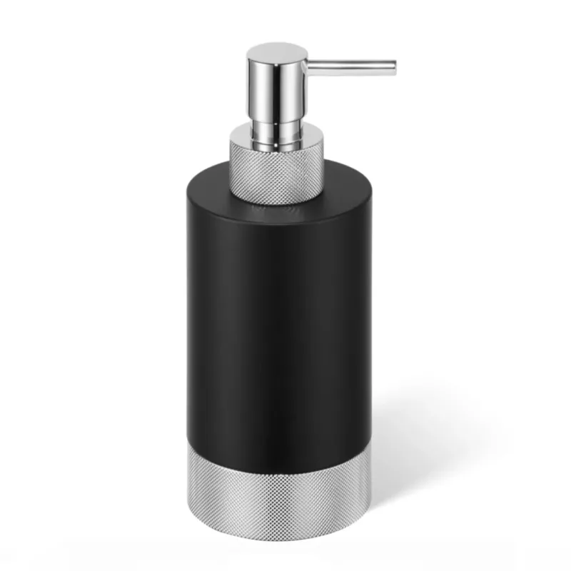 Luxury Bathroom Black Matt / Chrome Liquid Soap Dispenser - |VESIMI Design|