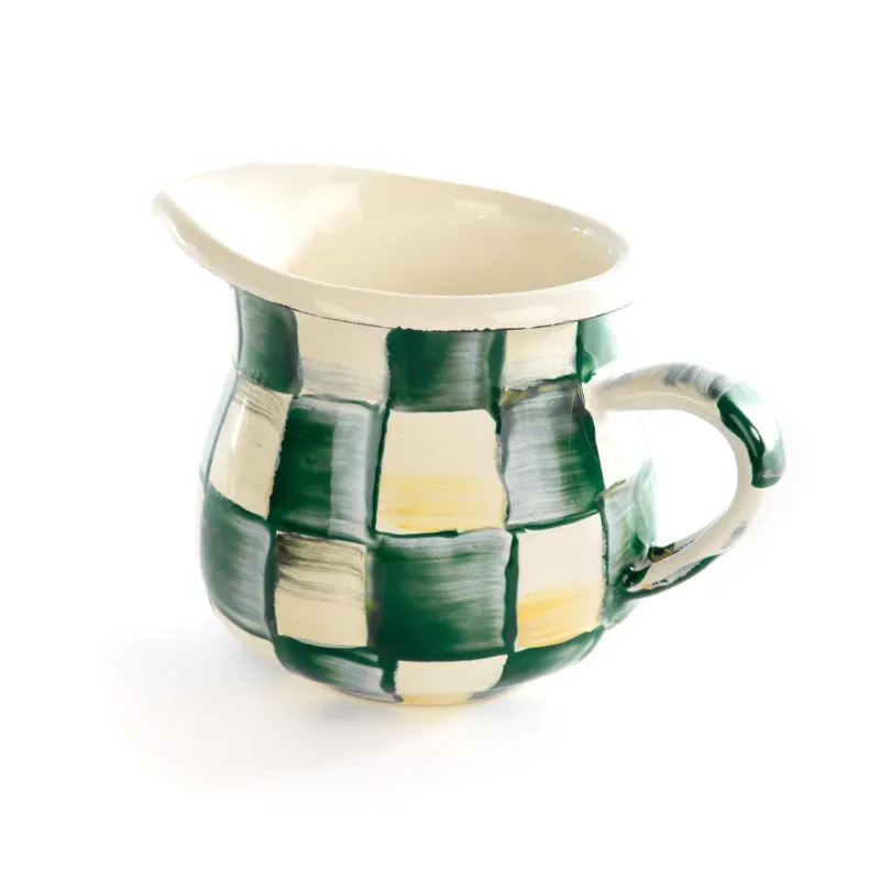 MacKenzie - Childs Emerald Check Little Creamer - |VESIMI Design|