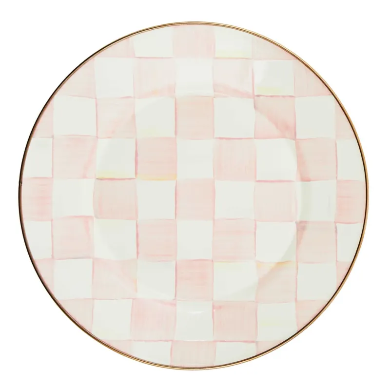 Mackenzie - Childs Rosy Check Dinner Plate - |VESIMI Design| Luxury Bathrooms and Home Decor