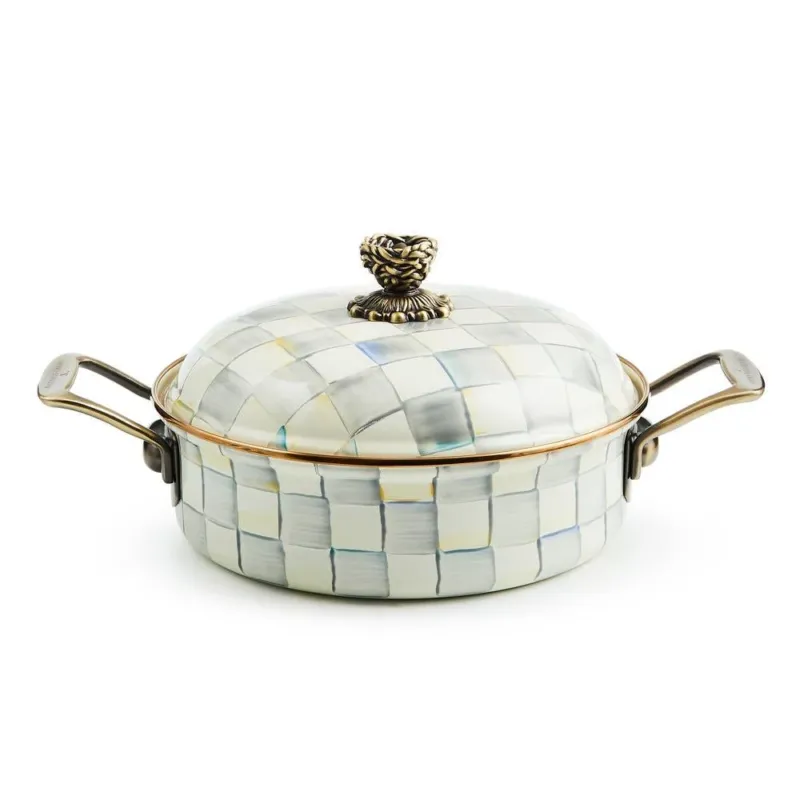 MacKenzie - Childs Sterling Check Cookware 3 Qt. Casserole - |VESIMI Design|