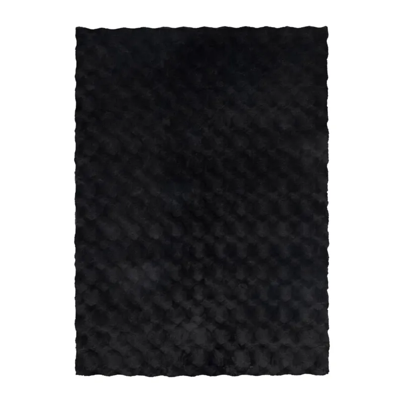 Teppich – Anthrazit Luxus, Weicher Hochflor, Baumwollmix 230 cm - Glow 825 | Kayoom