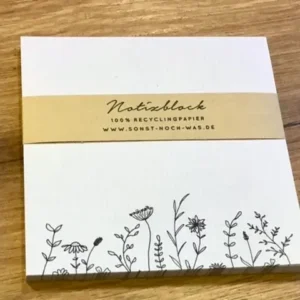 Notizblock Blumenwiese 10x10cm (snw) - Polly Paper - Umweltfreundliche Schreibwaren