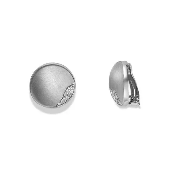 Ohrclips aus Silber 925 weiss mit Zirkonia - 6265.03102/0001