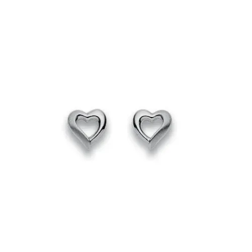 Ohrstecker aus Silber in Herzform - 6263.03559/0001