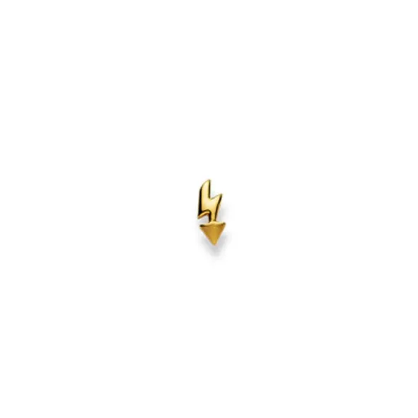 Ohrstecker Einzel Blitz – 750 Gelbgold, matt und poliert - 1163.02730/0001