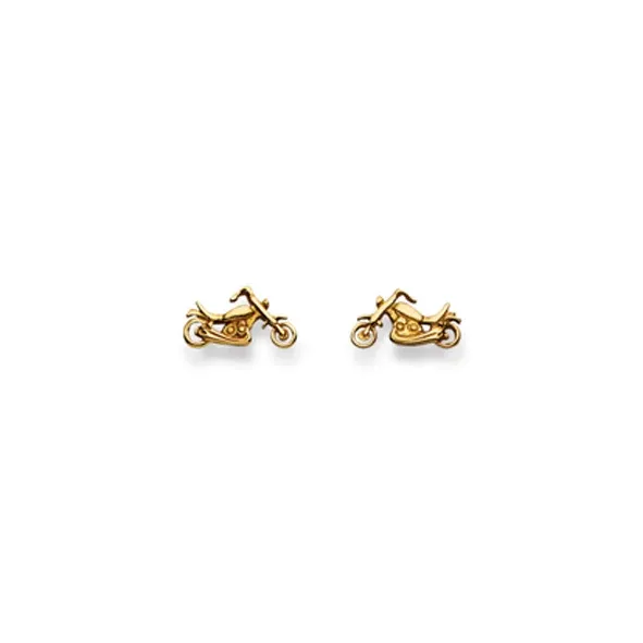 Ohrstecker Einzel Chopper – 750 Gelbgold, matt und poliert - 1163.02948/0002