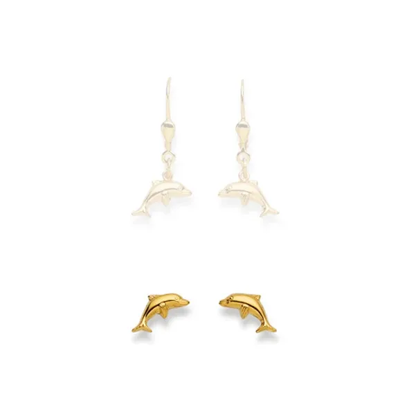 Ohrstecker Einzel Delphin – 750 Gelbgold, poliert - 1163.02293/0005