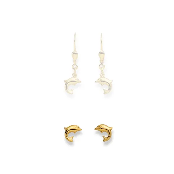 Ohrstecker Einzel Delphin – 750 Gelbgold, poliert - 1163.02334/0002