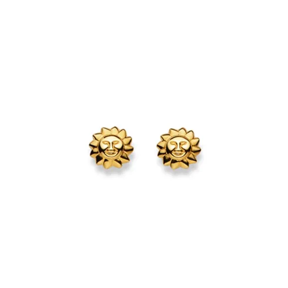 Ohrstecker Einzel Sonne – 750 Gelbgold, poliert - 1163.02739/0001