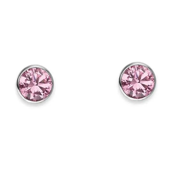Ohrstecker Silber mit rosa Zirkonia - 6262.03579/0001