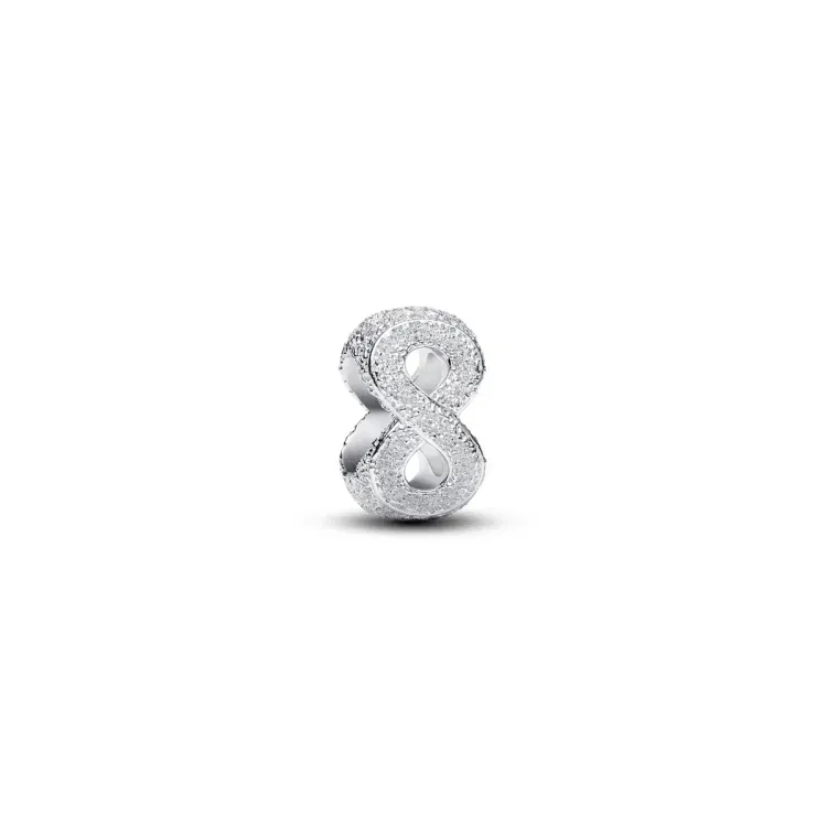 Pandora Strukturiertes Unendlichkeits Symbol Mini Charm - 794523C00