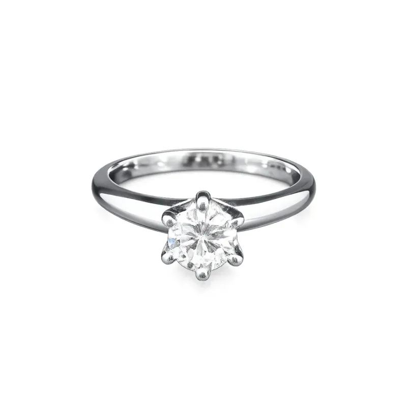 Pure Eleganz – Weissgoldring mit 0.60ct Brillant für zeitlose Momente - 5551200