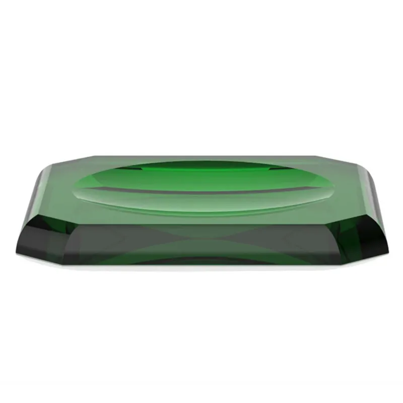 Rectangular Crystal Glass Tray in English Green by Decor Walther - |VESIMI Design| Luxury Bathrooms & Deco