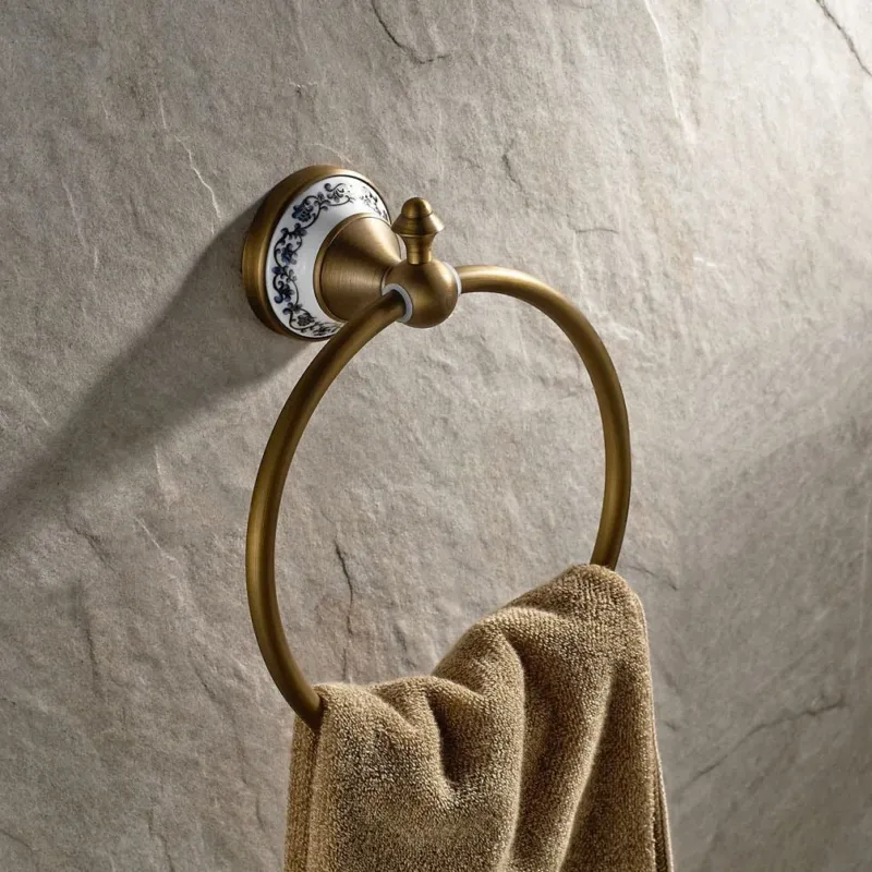 Rustic Style Bathroom Accessories Towel Ring Holder - |VESIMI Design| Luxury and Rustic bathrooms online