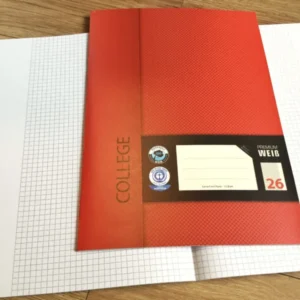 Schulheft A4 Lin.26 kariert mit Rand (College) - Polly Paper - Umweltfreundliche Schreibwaren