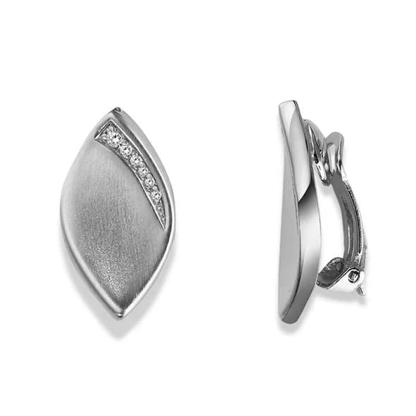 Silber Ohrclips mit funkelnden Zirkonia - 6265.03104/0001