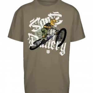Sons of Battery® - E-MTB Brand & Community Shirt Olive / S Shred or Alive Brush - Oversize ByB E-Bike-Community