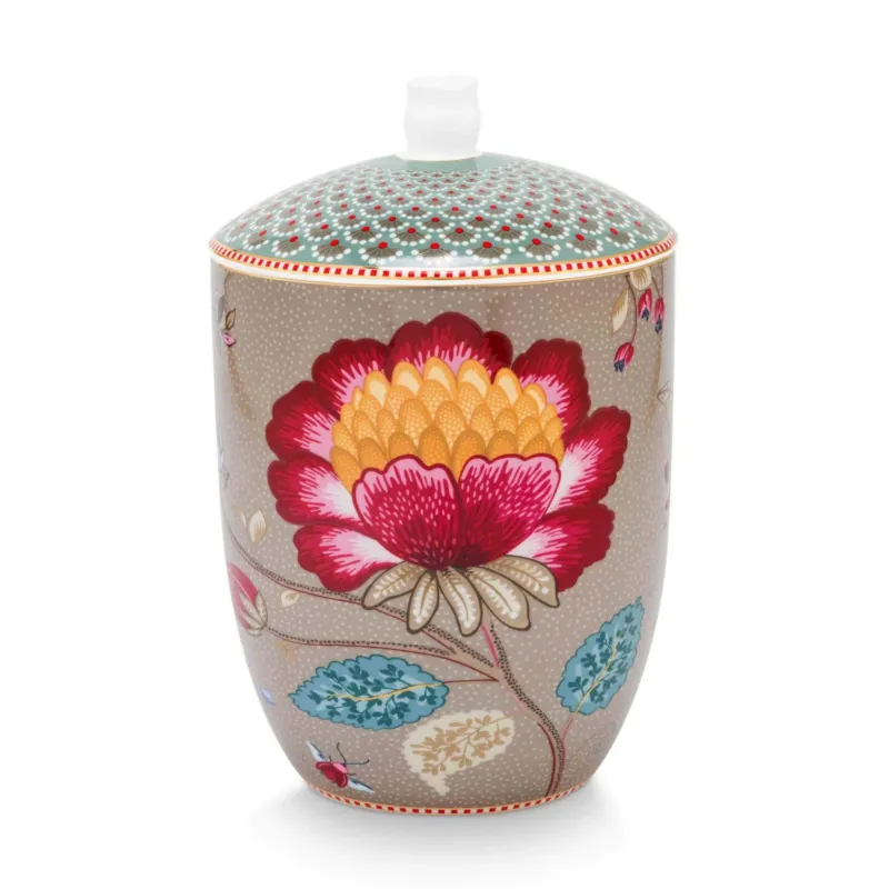 Storage Jar Blooming Tales Fantasy Khaki - Pip Studio