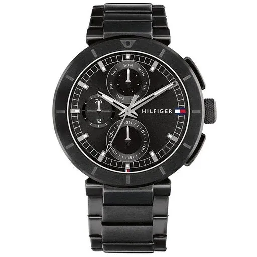 Tommy Hilfiger Lorenzo Day Date Schwarz Herrenuhr - 1792119