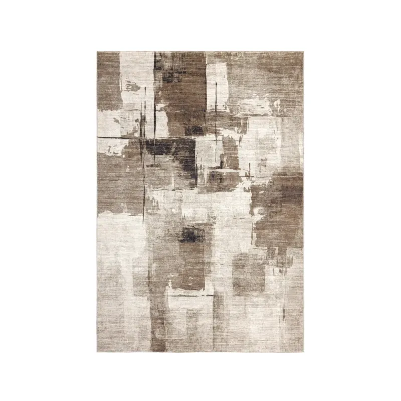 Teppich – Taupe Farbton, Kurzflor Komfort, Zeitloses Farbkonzept, 170 cm - Elegantica 325 | Kayoom