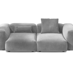 vetsak | Sofa Set 02 Medium - Cord Velour - Light Grey | Modular Sofa | 2.5 Seater | Big Sofa