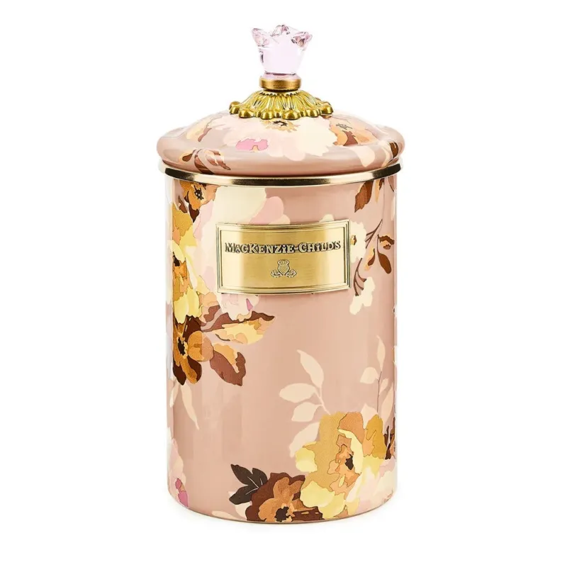 Wild Rose Mauve Large Canister MacKenzie-Childs