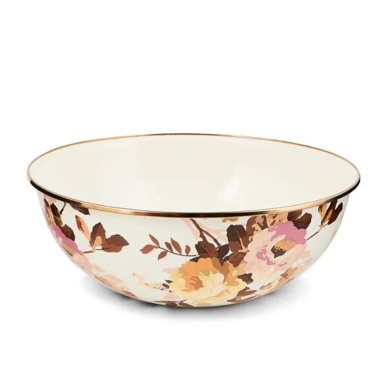 Wild Rose White Extra Large Everyday Bowl MacKenzie-Childs