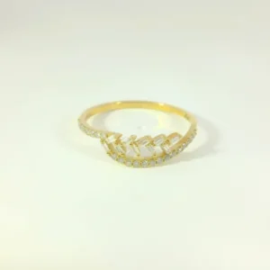 Zarter Damenring aus 18K Gelbgold mit 22 Diamanten – Zeitlose Eleganz in ringgrösse 54 - YZ0005021