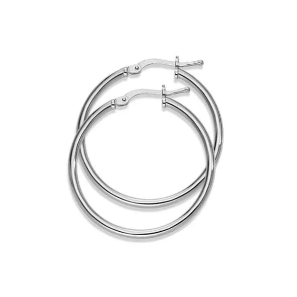 Zeitlose Creolen aus Silber 925 weiss - 6264.04849/3000