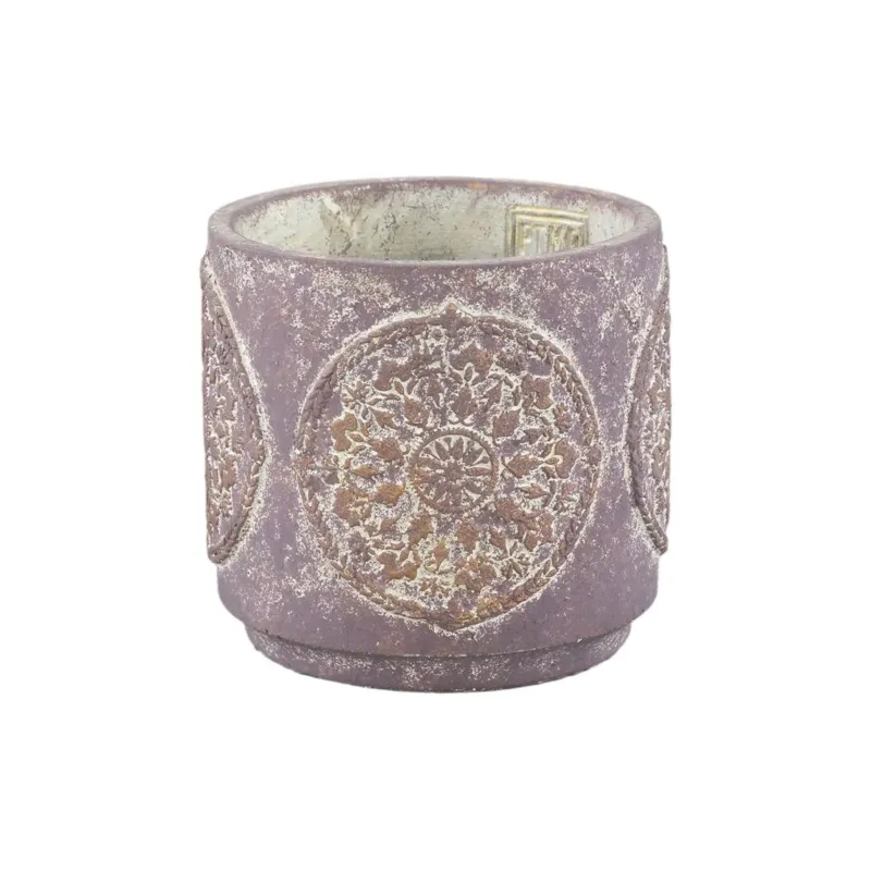 Zementtopf - Tomisin Purple 14.0 x 14.0 x 13.0 cm von PTMD - Esszett Luxury | Stilvolles Wohnen mit Charakter
